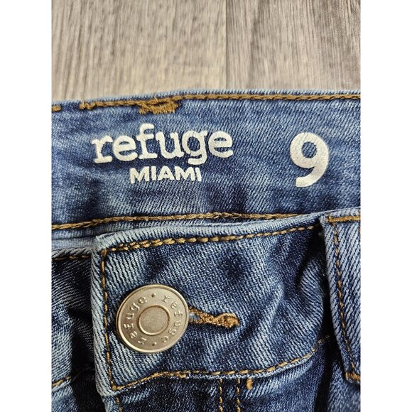 (3/$35) Refuge Miami Jeans Womens 9 Blue High Rise Super Skinny Stretch Denim - Picture 4 of 12
